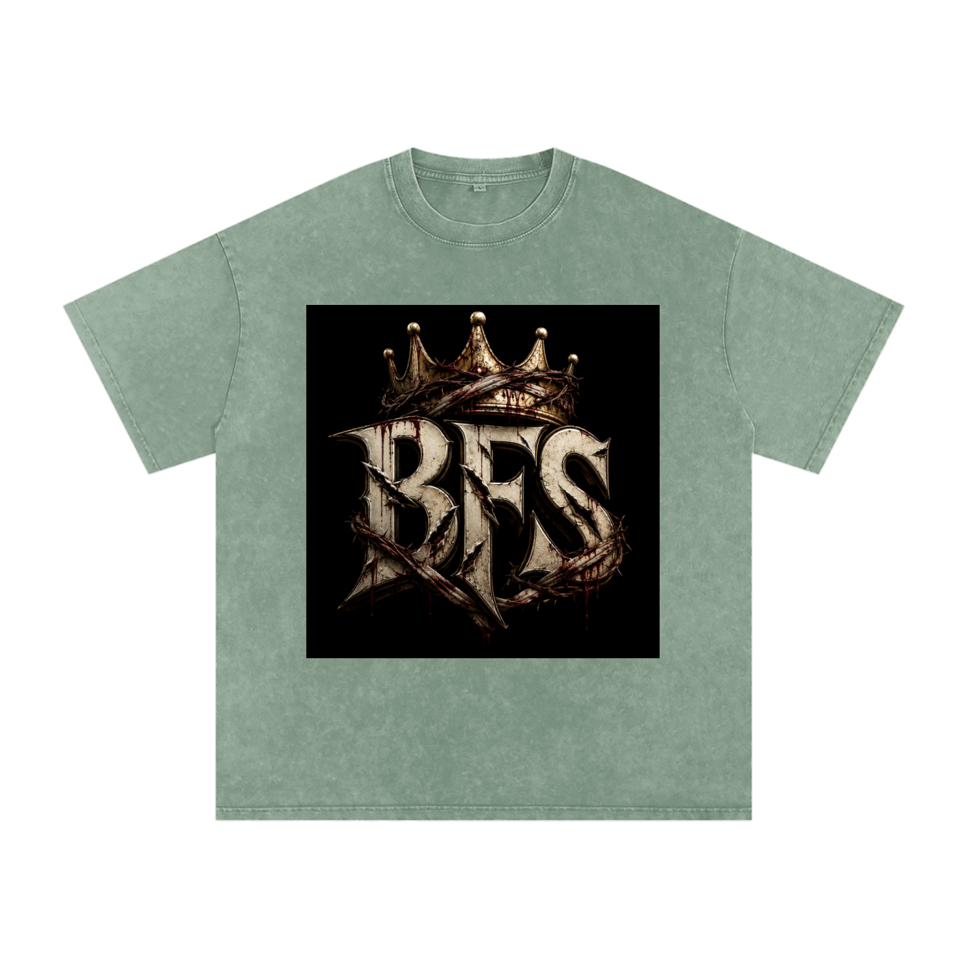 Snow Washed Oversized Cotton T-Shirt