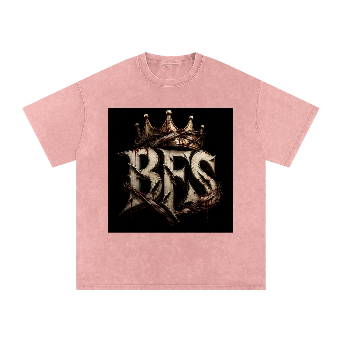 Snow Washed Oversized Cotton T-Shirt