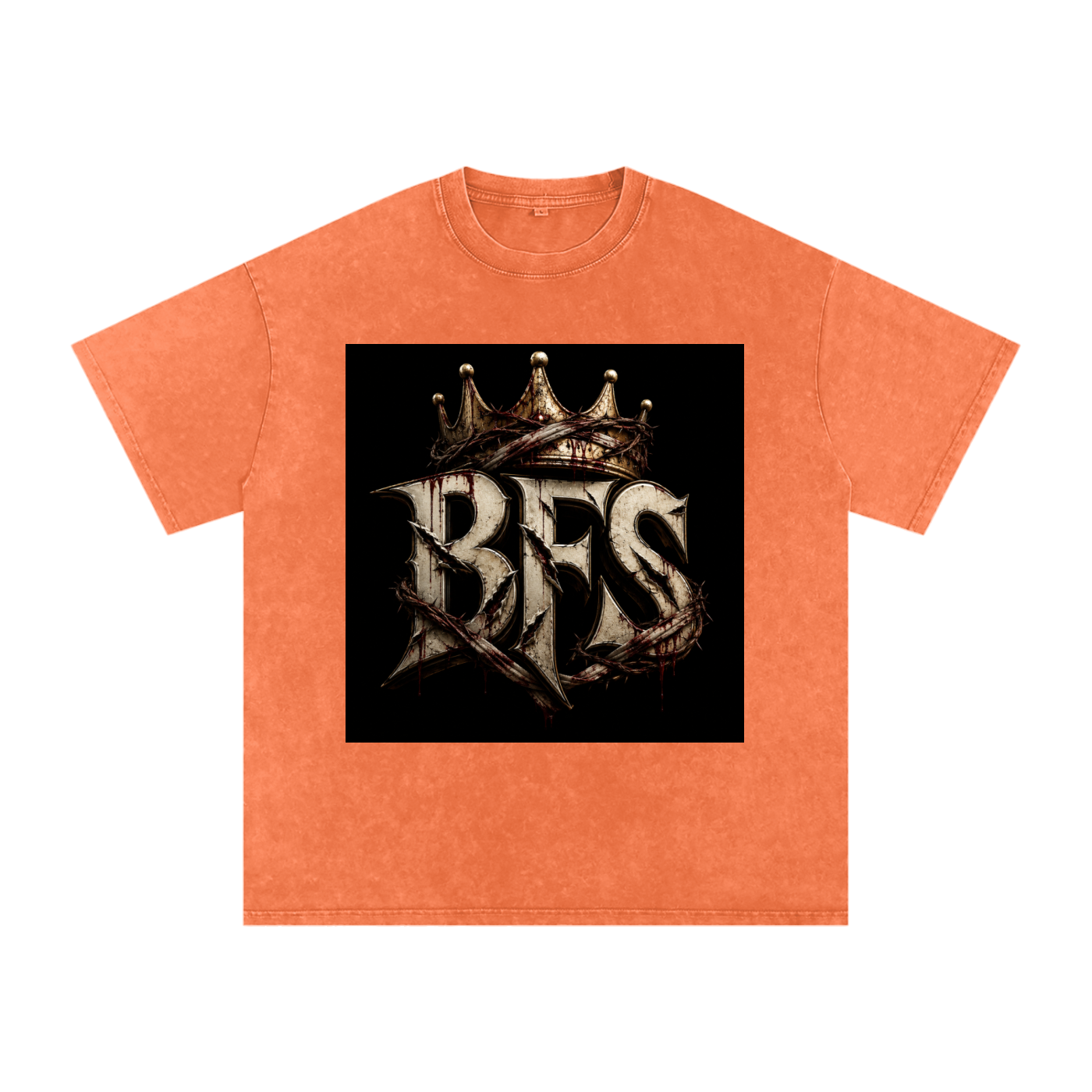 Snow Washed Oversized Cotton T-Shirt