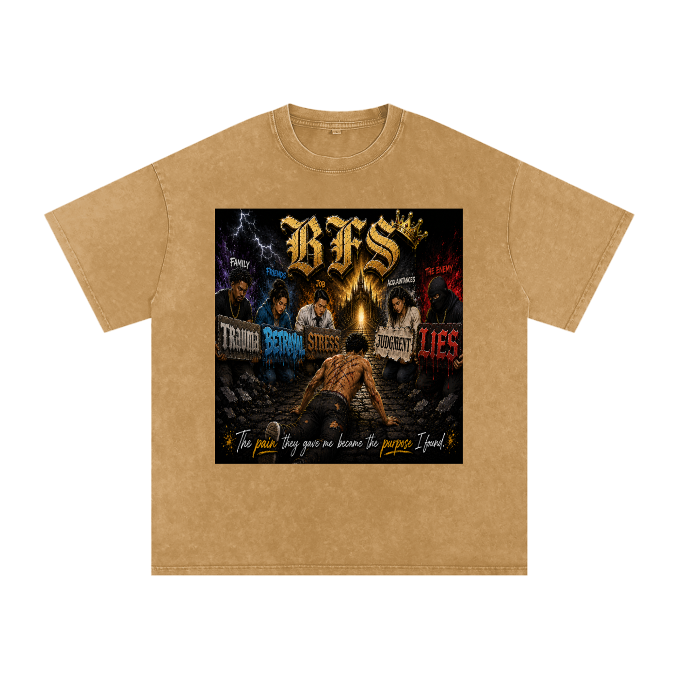Snow Washed Oversized Cotton T-Shirt