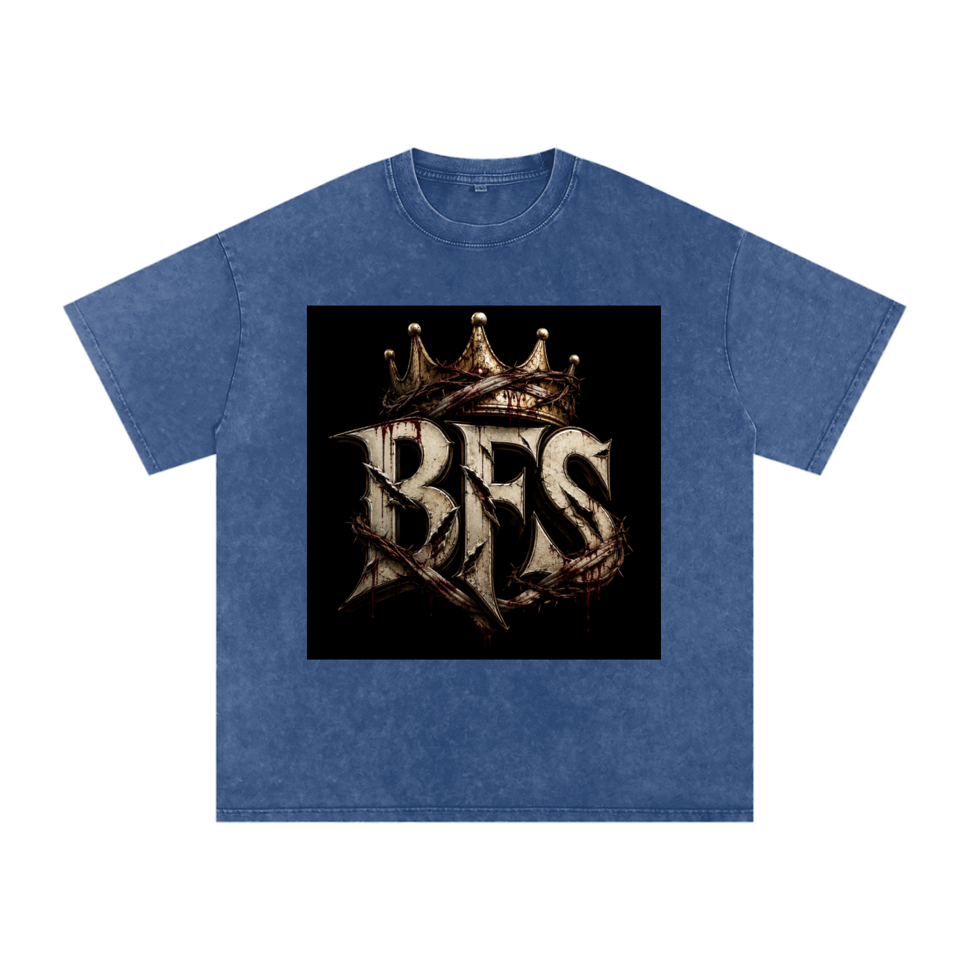 Snow Washed Oversized Cotton T-Shirt