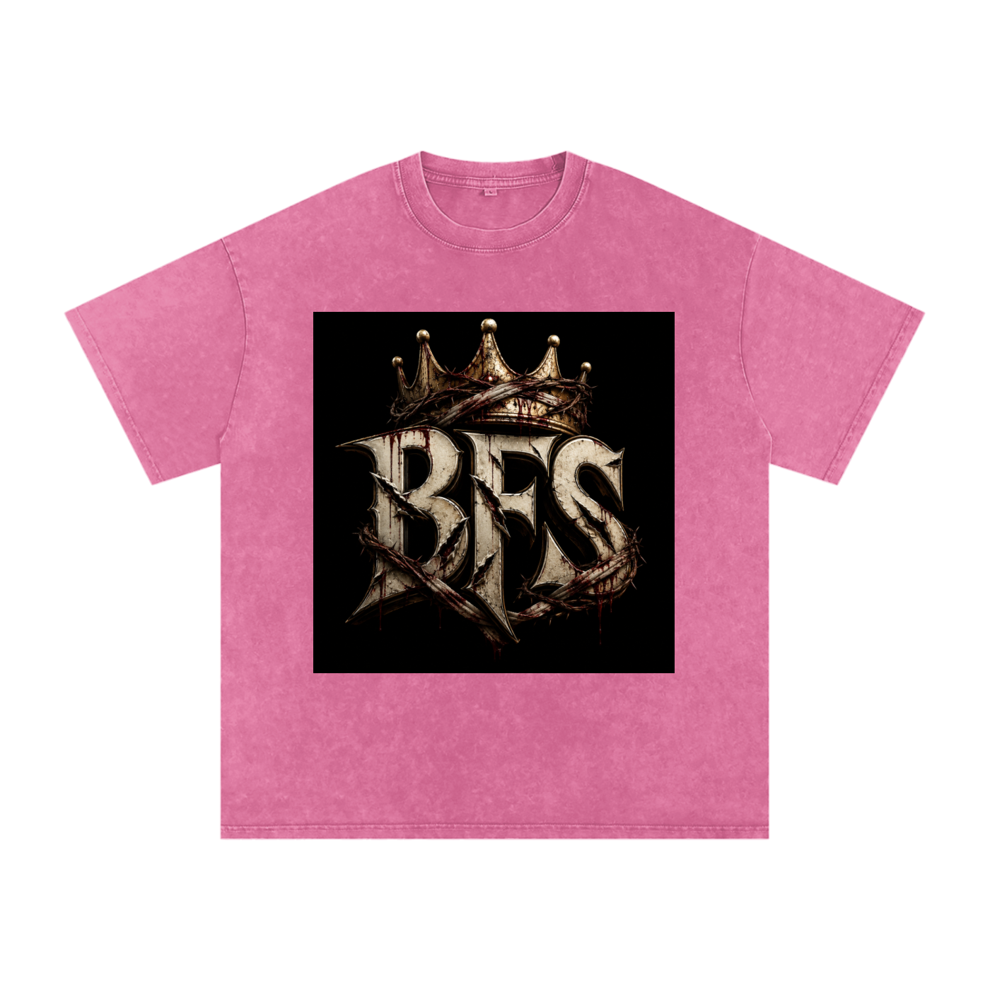 Snow Washed Oversized Cotton T-Shirt
