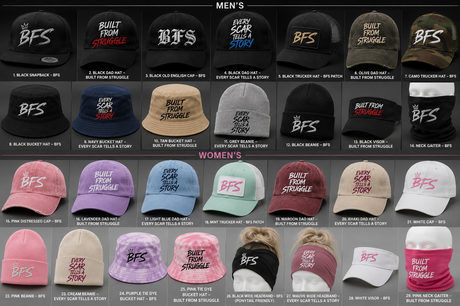BFS Men & Women Hat Collection catalog
