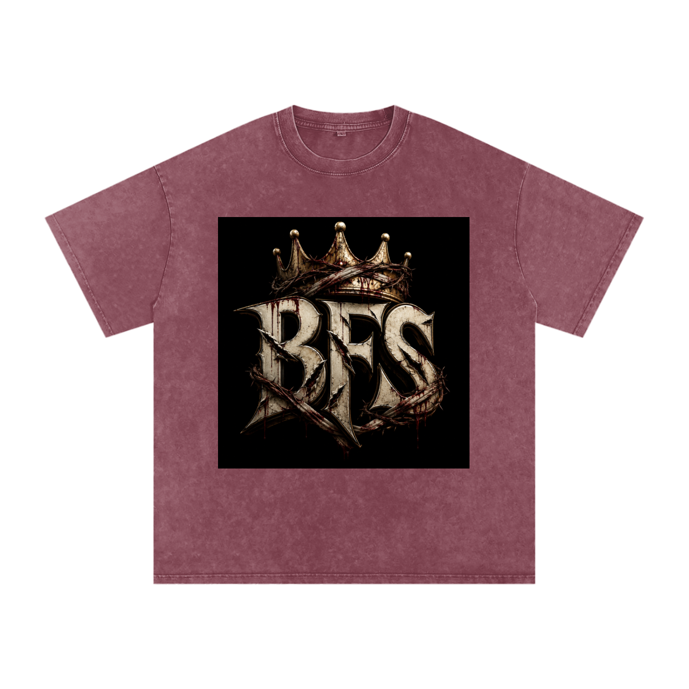 Snow Washed Oversized Cotton T-Shirt