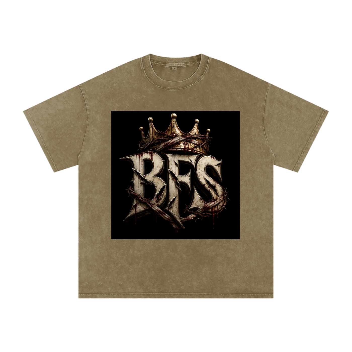 Snow Washed Oversized Cotton T-Shirt