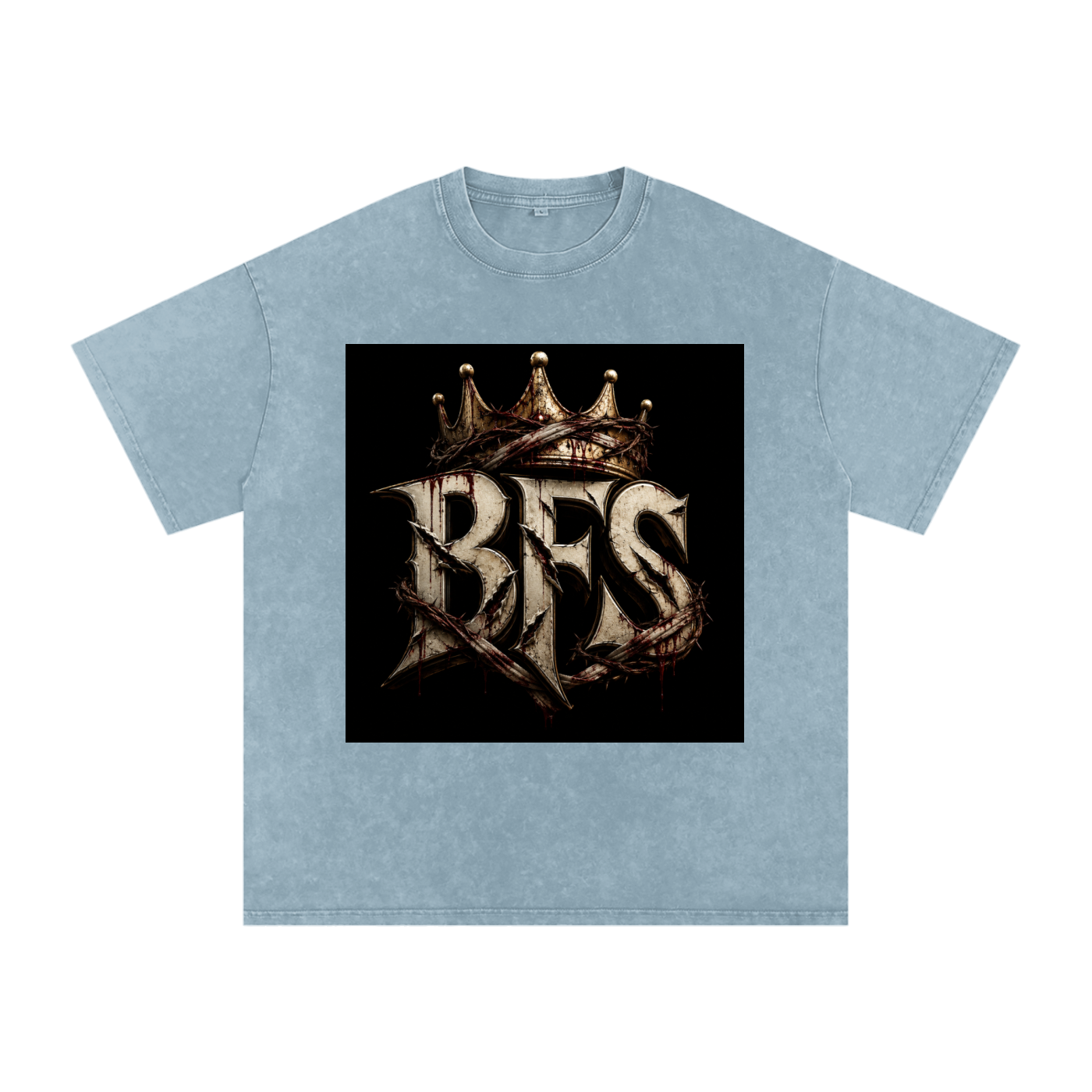 Snow Washed Oversized Cotton T-Shirt