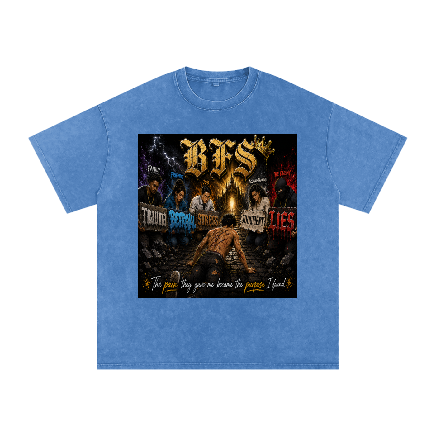 Snow Washed Oversized Cotton T-Shirt
