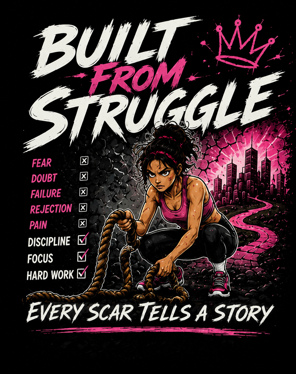Built From Struggle – Design 14 T-Shirt