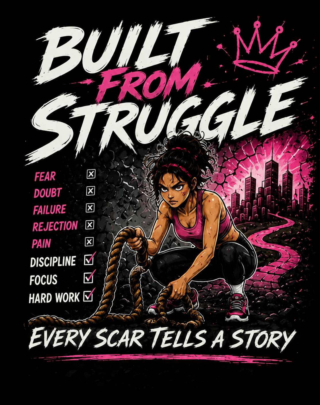 Built From Struggle – Design 14 T-Shirt