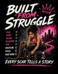 Built From Struggle – Discipline Focus Hard Work T-Shirt
