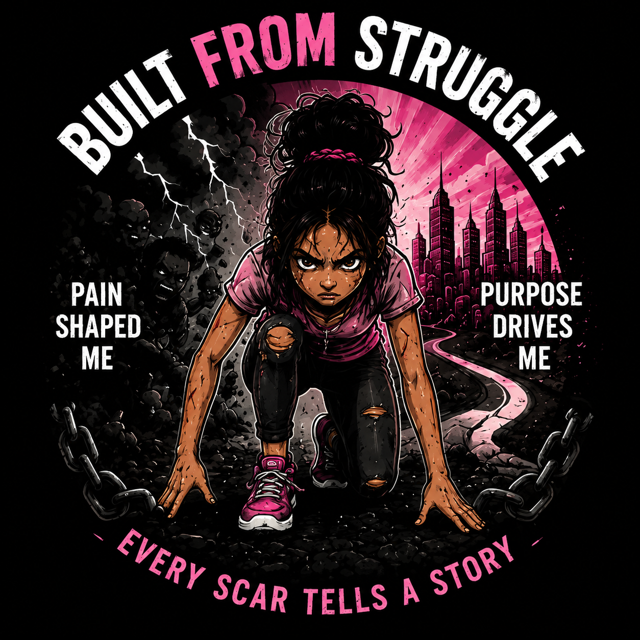Built From Struggle – Pain Shaped Me Hoodie