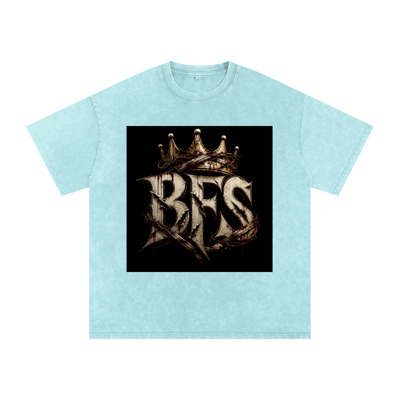 Snow Washed Oversized Cotton T-Shirt