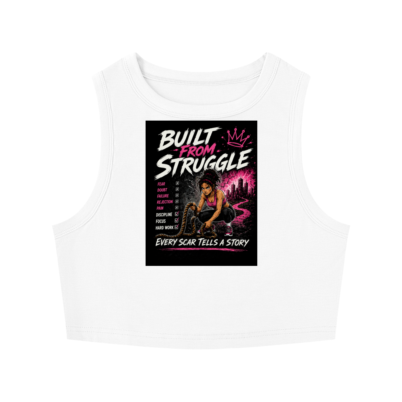 Women's Tight Crewneck Crop Tank Top