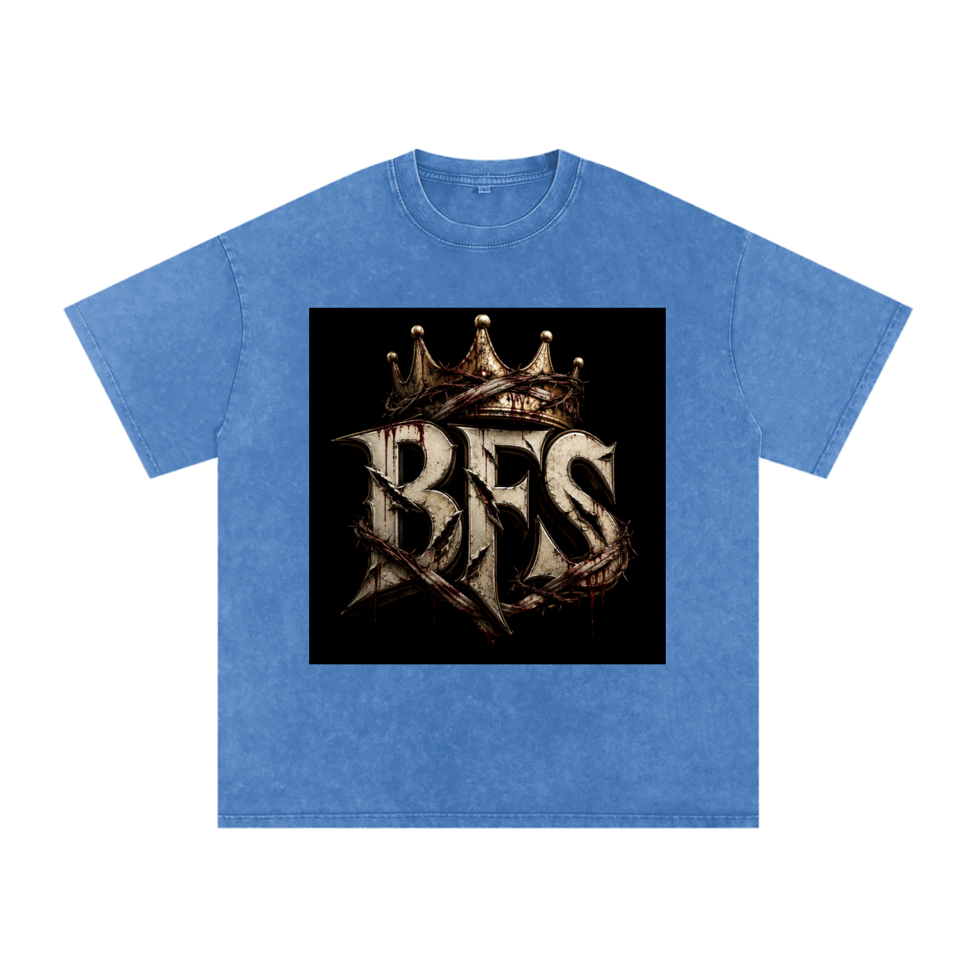 Snow Washed Oversized Cotton T-Shirt