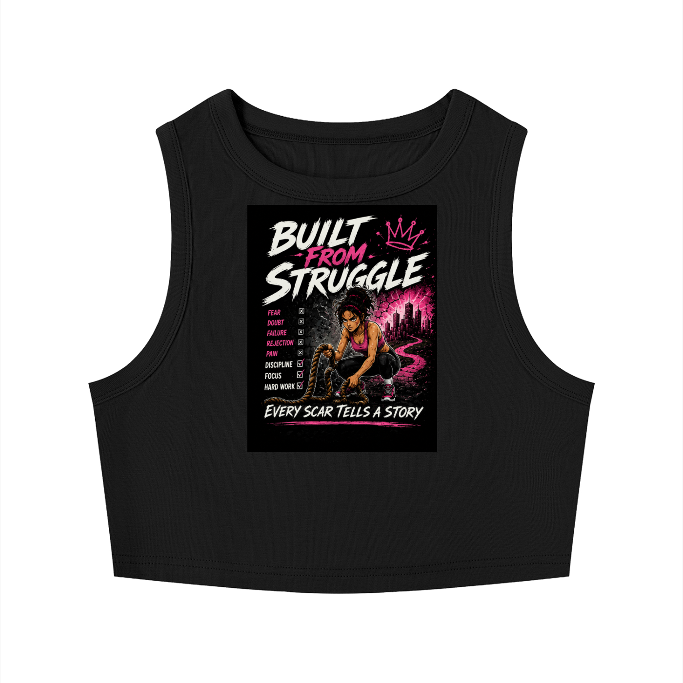 Women's Tight Crewneck Crop Tank Top