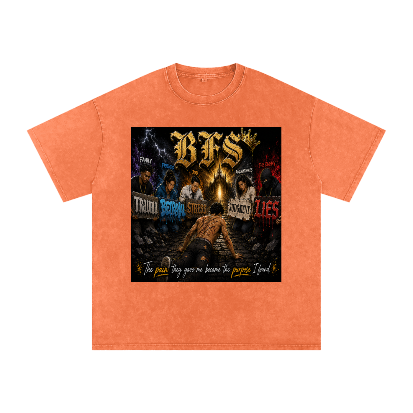 Snow Washed Oversized Cotton T-Shirt