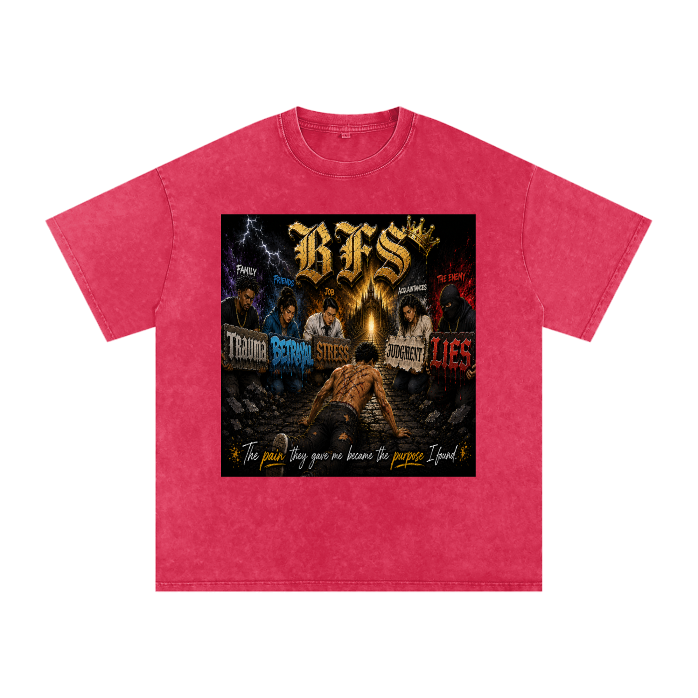Snow Washed Oversized Cotton T-Shirt