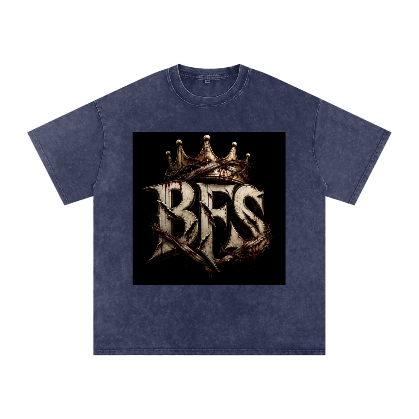 Snow Washed Oversized Cotton T-Shirt