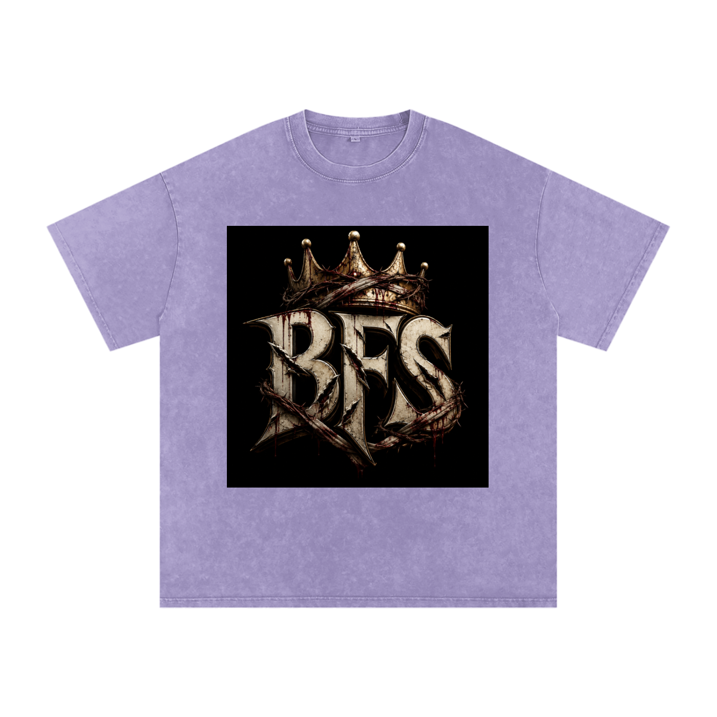 Snow Washed Oversized Cotton T-Shirt
