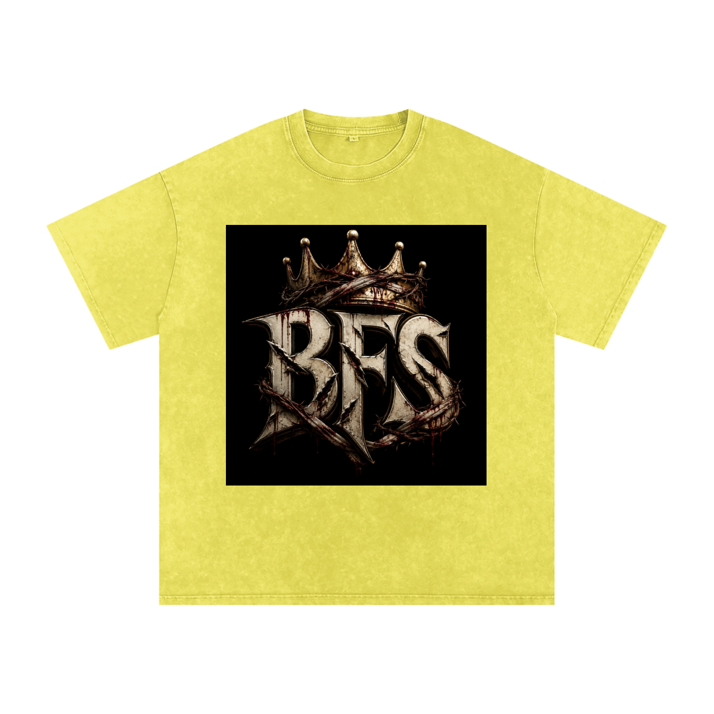Snow Washed Oversized Cotton T-Shirt
