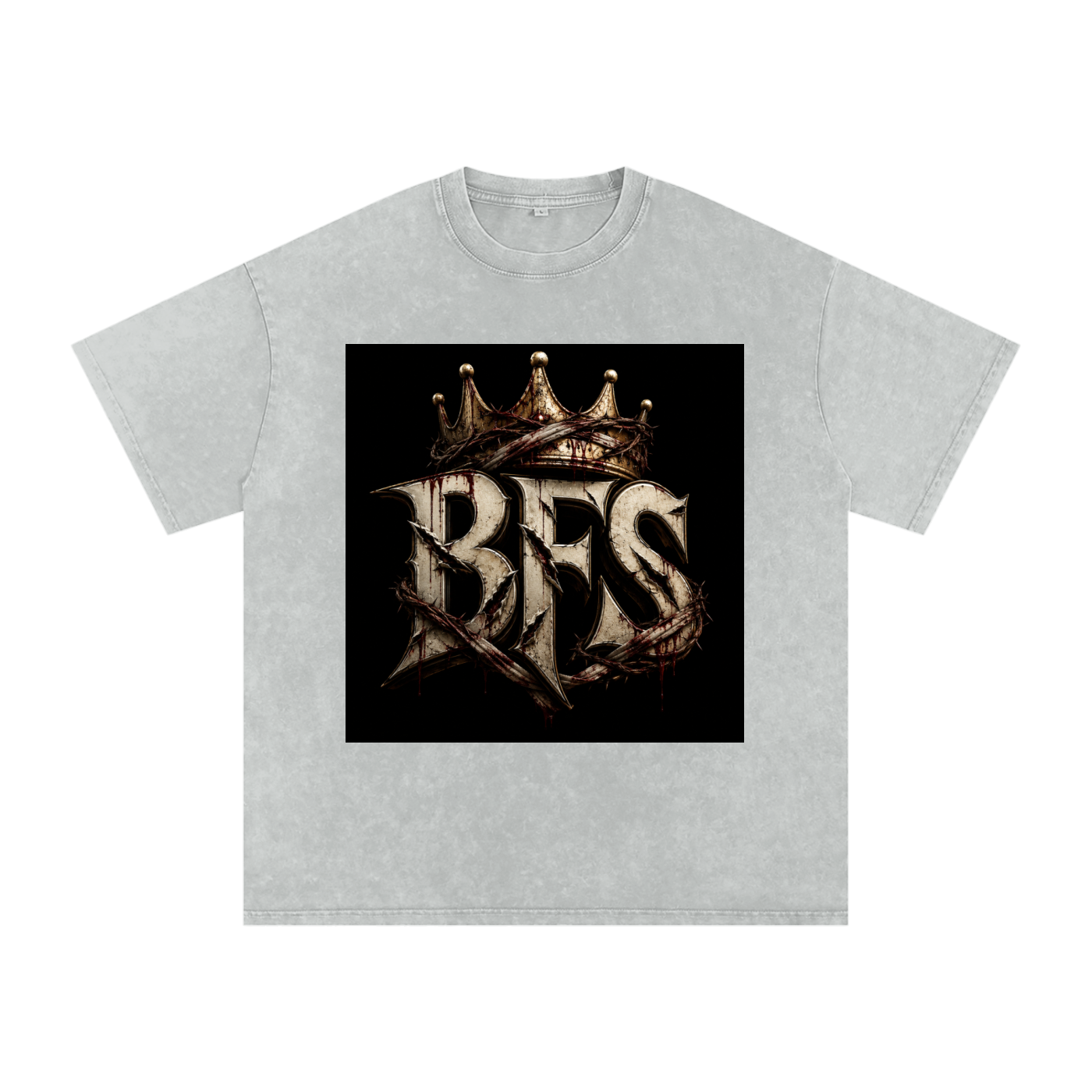 Snow Washed Oversized Cotton T-Shirt
